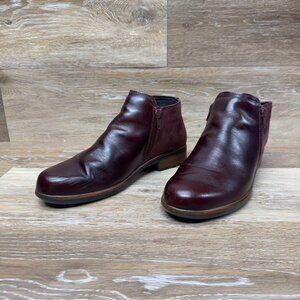 Noat Helm Burgundy Leather Ankle Boot Women's Size EU 38